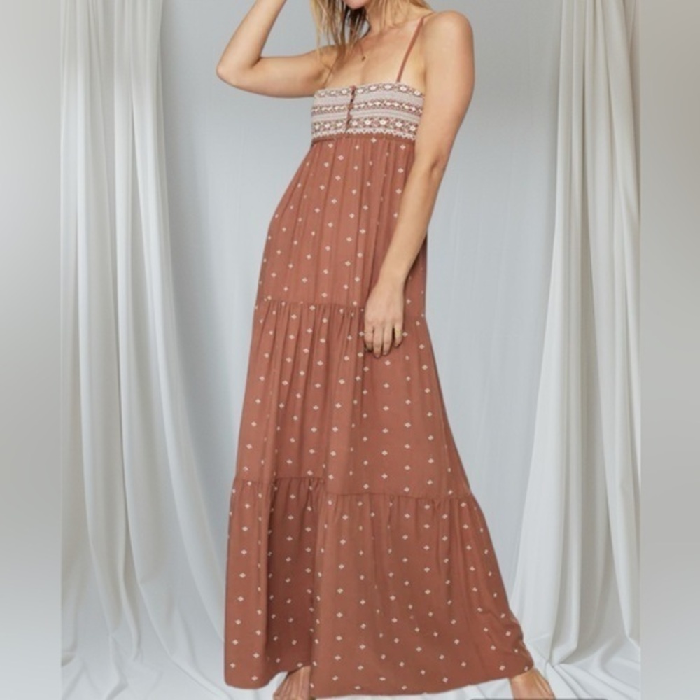 Spiritual Gangster|| Embroidered Maxi Dress || NWT